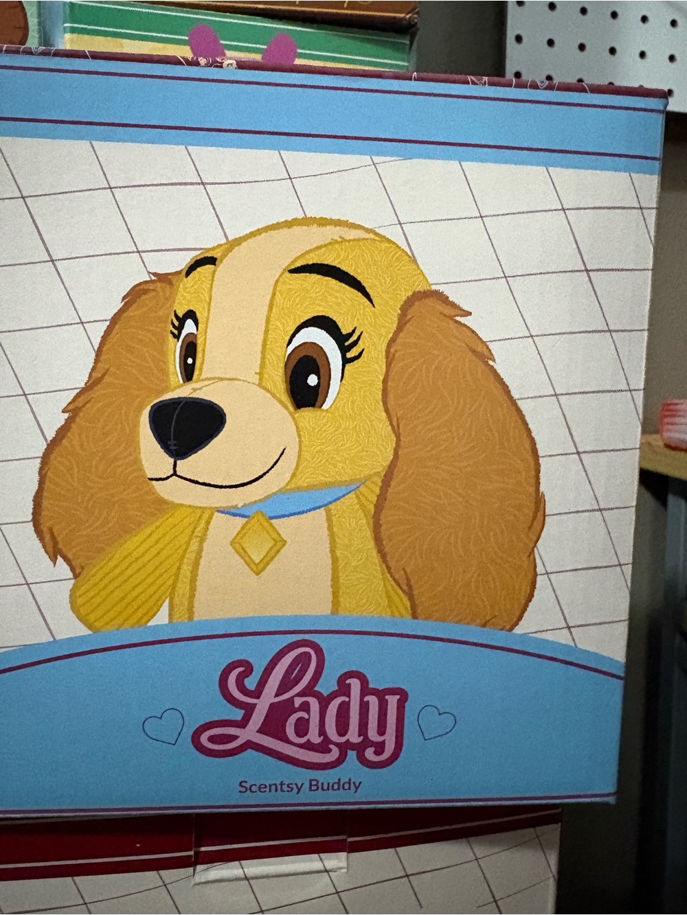 Scentsy Plush Dog 'Lady' - Yellow, Brown, Blue